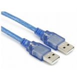 USB双公头对拷线 30CM 透明兰