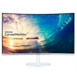 三星Samsung C27F581FDC 27寸超薄无边曲面显示器 白色 1800R